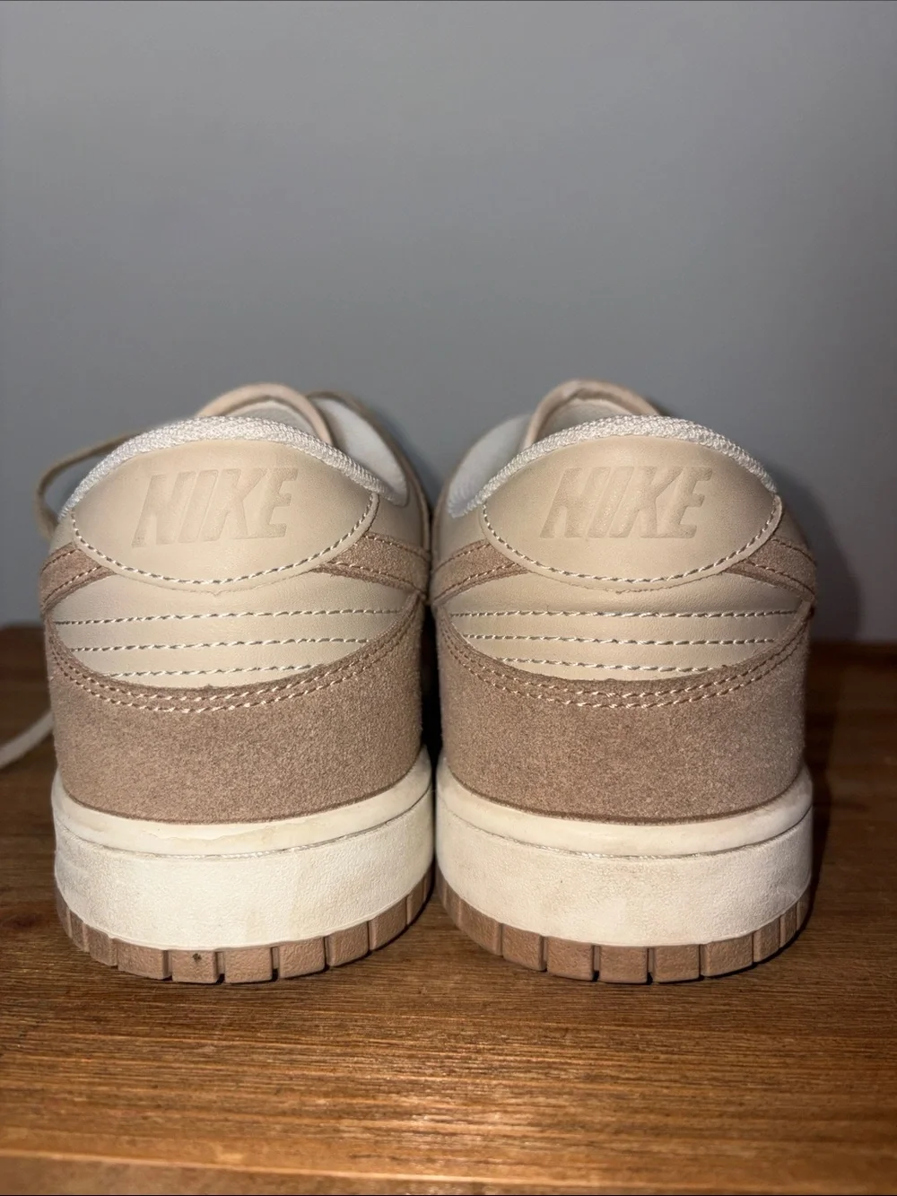 Nike Beige and Cream Low-Top Sneakers